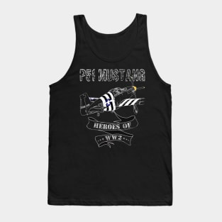 P-51 Mustang WWII Fighter Airplane - Original Design Tank Top